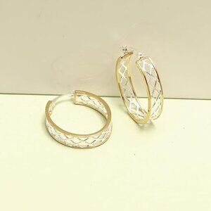 ✨ LeCalla 925 Sterling Silver Greek Key Hoop Earrings – Never Worn! ✨